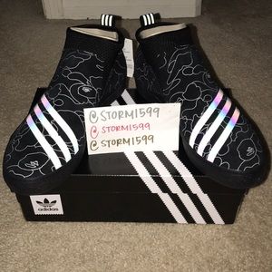 Bape x adidas skateboarding shoes. 3ST.002 Bape A